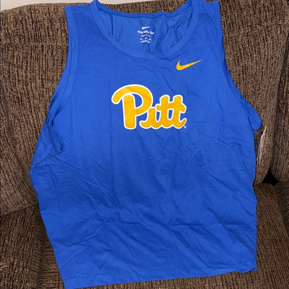 Nike Pitt Blue and Yellow Pitt Tank Top